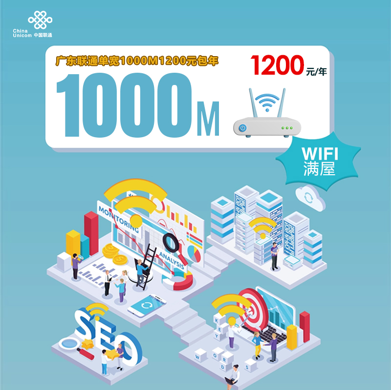 广东联通单宽1000M1200元包年官方办理入口
